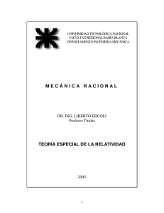 Teoría Especial de la Relatividad, 2005.