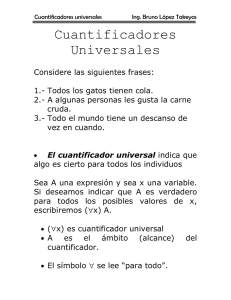 Cuantificadores Universales
