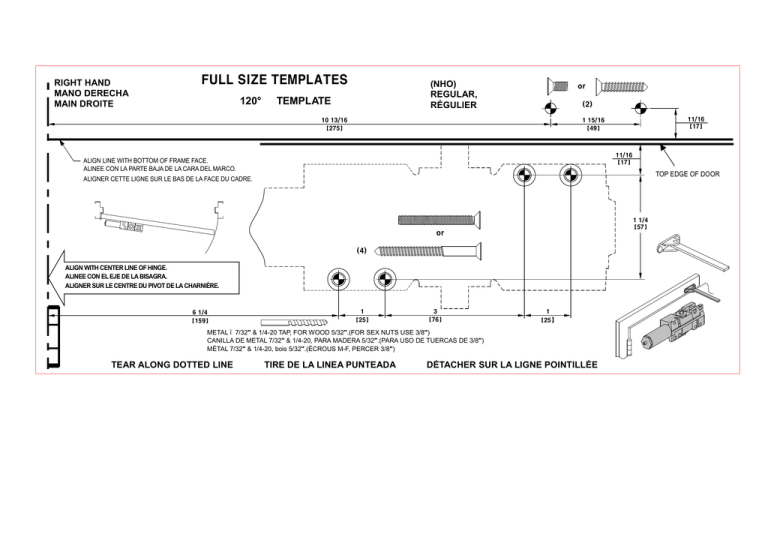 full size templates S. Parker Hardware