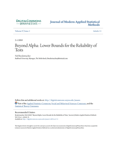 Lower Bounds for the Reliability of Tests