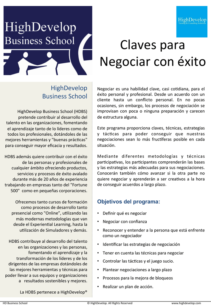Claves Para Negociar Con éxito