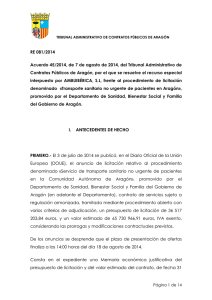 RE 081/2014 Acuerdo 45/2014, de 7 de agosto de 2014, del