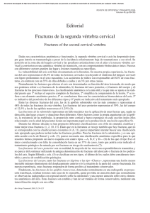 Editorial Fracturas de la segunda vértebra cervical