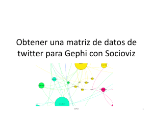 Obtener una matriz de datos de twitter para Gephi con sociovizz