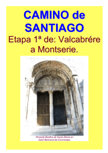 1 ª ETAPA Cnº DE SANTIAGO desde Valcabrére a Montserie