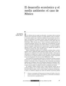 E El desarrollo económico y el medio ambiente: el caso de México