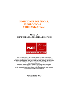 POSICIONES POLÍTICAS, IDEOLÓGICAS Y ORGANIZATIVAS