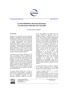 La incertidumbre electoral mexicana. Las elecciones federales del 2