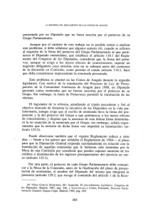 Page 1 LA REF RMA DEL RECLAMENTO DE LAS CORTES DE