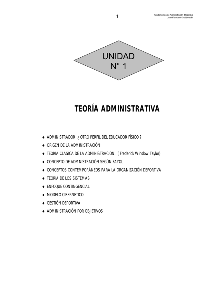 TEOR A ADMINISTRATIVA UNIDAD N 1