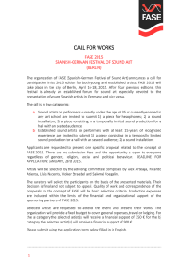 CALL FOR WORKS