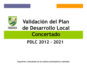 Validación del Plan de Desarrollo Local Concertado