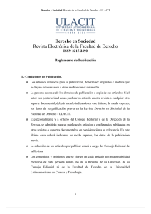 Reglamento Publicaciones Revista Derecho en Sociedad