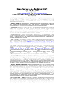 Departamento de Turismo ISSN