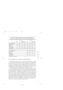 Cuadro 6.3. Comparación de la estructura de la población en la