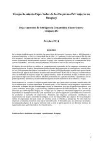 Comportamiento Exportador de las Empresas Extranjeras en Uruguay