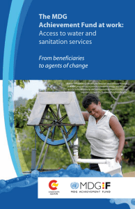 The MDG-F at work: Access to water and sanitation services