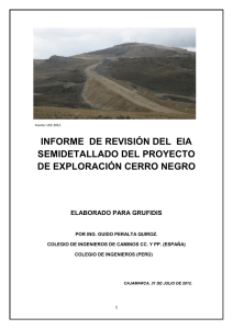 Revisión del EIA Semidetallado del Proyecto de Exploración Cerro