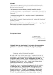 Consulta: ¿Qué memoriales o libelos requieren presentación