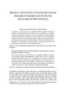 diseño y aplicación de instrumentos de análisis y valoración