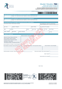 Modelo 700: Declaración liquidación trimestral (estimación