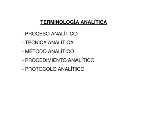 método analítico - procedimiento analítico