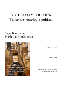 SOCIEDAD Y POLÍTICA Temas de sociología política