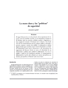 La mano dura y las “políticas” de seguridad