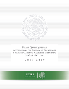 Plan Quinquenal 2015-2019 - Centro Nacional de Control del Gas