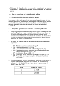 1. Sistemas de incentivación y promoción profesional