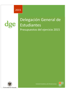 Presupuestos DGE 2015 - Delegación General de Estudiantes
