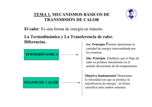 TEMA 1. MECANISMOS BÁSICOS DE TRANSMISIÓN DE CALOR