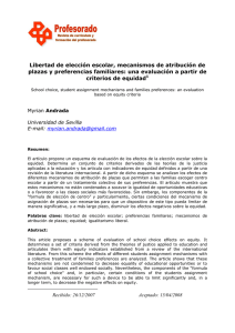 Libertad de elección escolar, mecanismos de atribución de plazas y