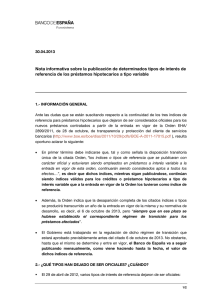 Nota informativa - Banco de España