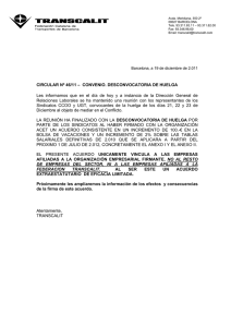 circular nº 46 convenio. desconvocada huelga.es
