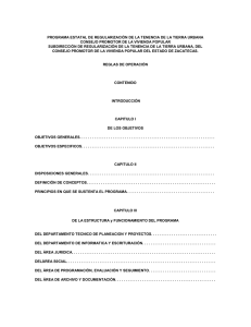 Reglas de Operación del Programa de Regularización de la