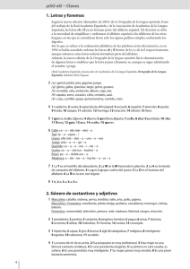 ¡eso es! – Claves 1. Letras y fonemas 2. Género de sustantivos y