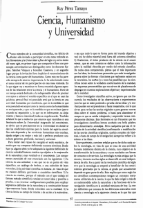Ciencia, Humanismo yUniversidad - Revista de la Universidad de