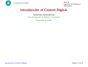 Introducción al Control Digital. - Área de Ingeniería de Sistemas y