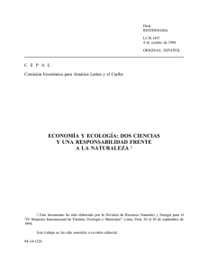 economía y ecología - Comisión Económica para América Latina y
