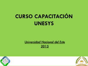 Presentación UNESYS - Universidad Nacional del Este