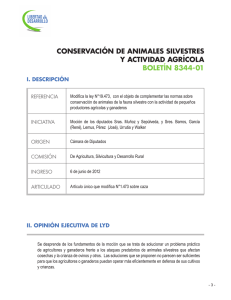 conservación de animales silvestres y actividad agrícola boletín