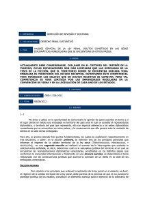 validez espacial de la ley penal. delitos