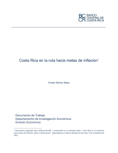 Costa Rica en ruta hacia metas de inflación