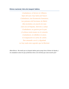 Himno nacional, letra de Joaquín Sabina