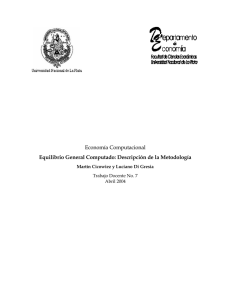 Equilibrio General Computado: Descripcion de la Metodologia