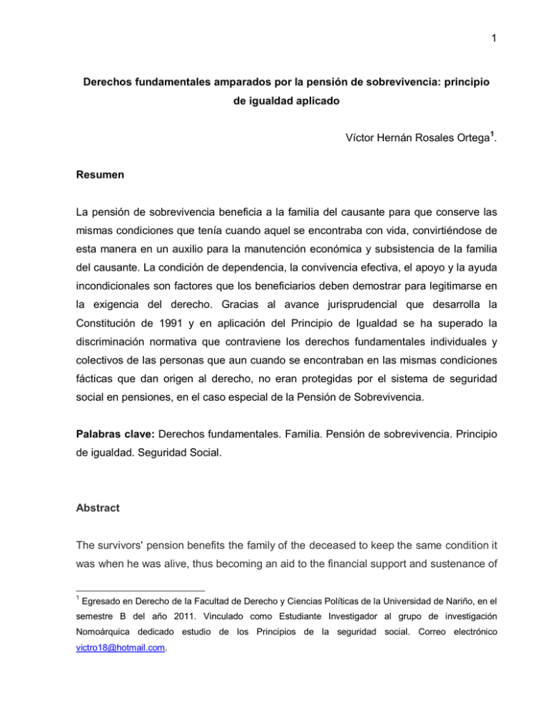 1 Derechos Fundamentales Amparados Por La Pensi n De