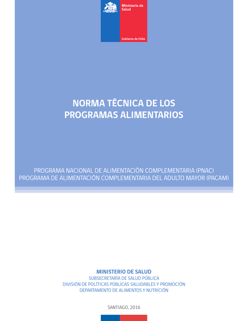 Programa nacional alimentacion complementaria Programa nacional alimentacion complementaria