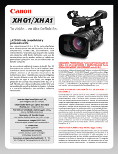 XH G1/XHA1 - Canon Mexicana