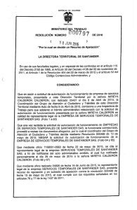 Notificación por aviso Dt Santander - RESOLUCION 797